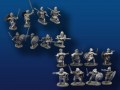 Carolingian Lt. Infantry w/ spears & command (16 figs., 8 poses)